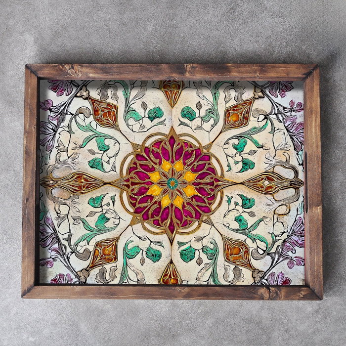 Aberto Design REF009 Bandeja de Madera Maciza 48x38x4 cm